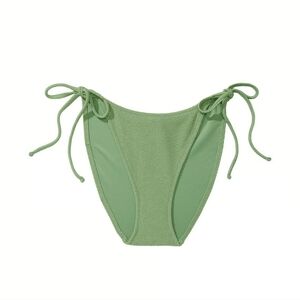 PINK Victoria's Secret Olive Tie-Side Shimmer Bikini Bottom Size M